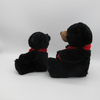 Black Plush Bear with Scarf