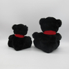 Black Plush Bear with Scarf