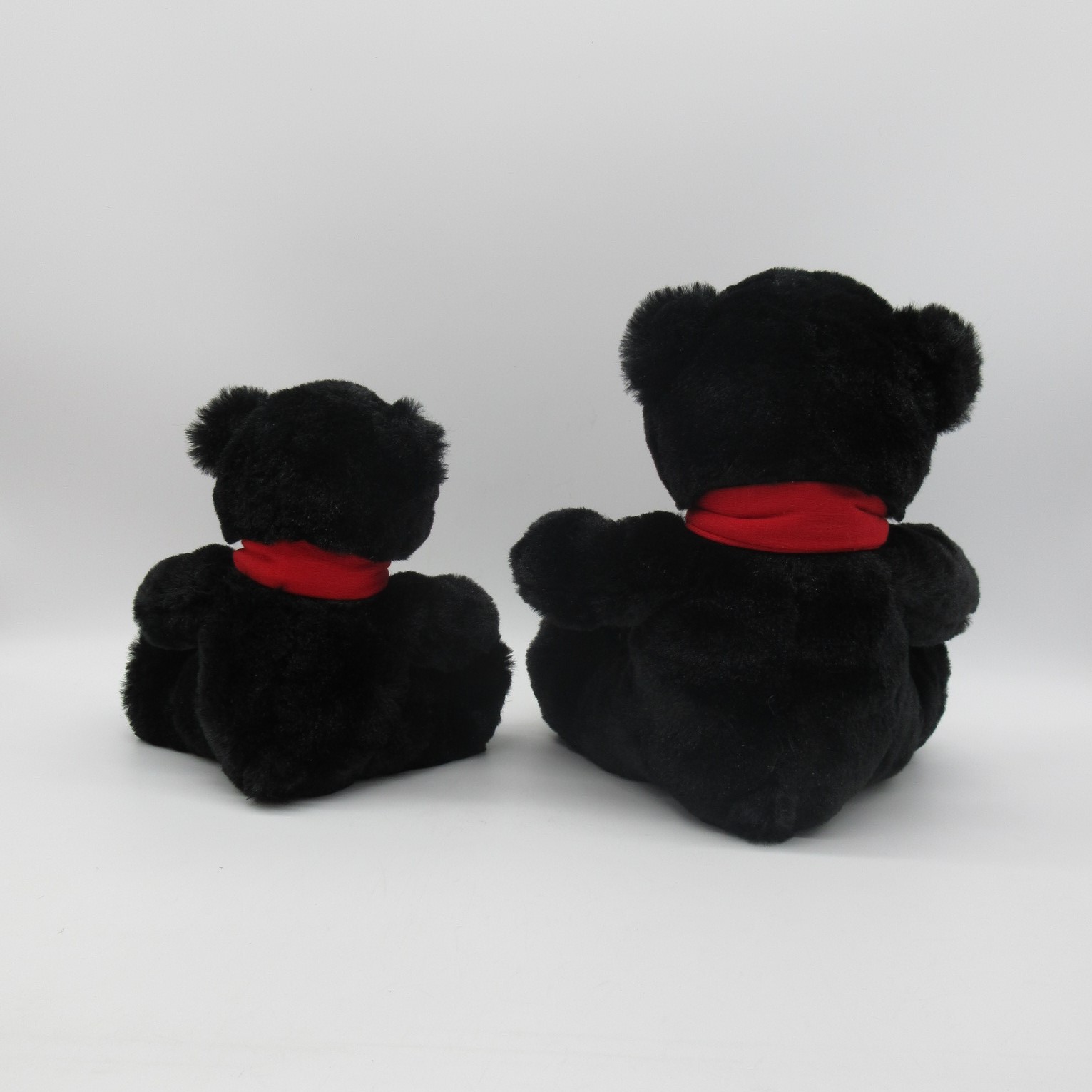 Black Plush Bear with Scarf