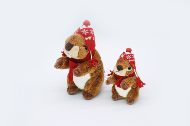 Plush Groundhog with Cute Hat