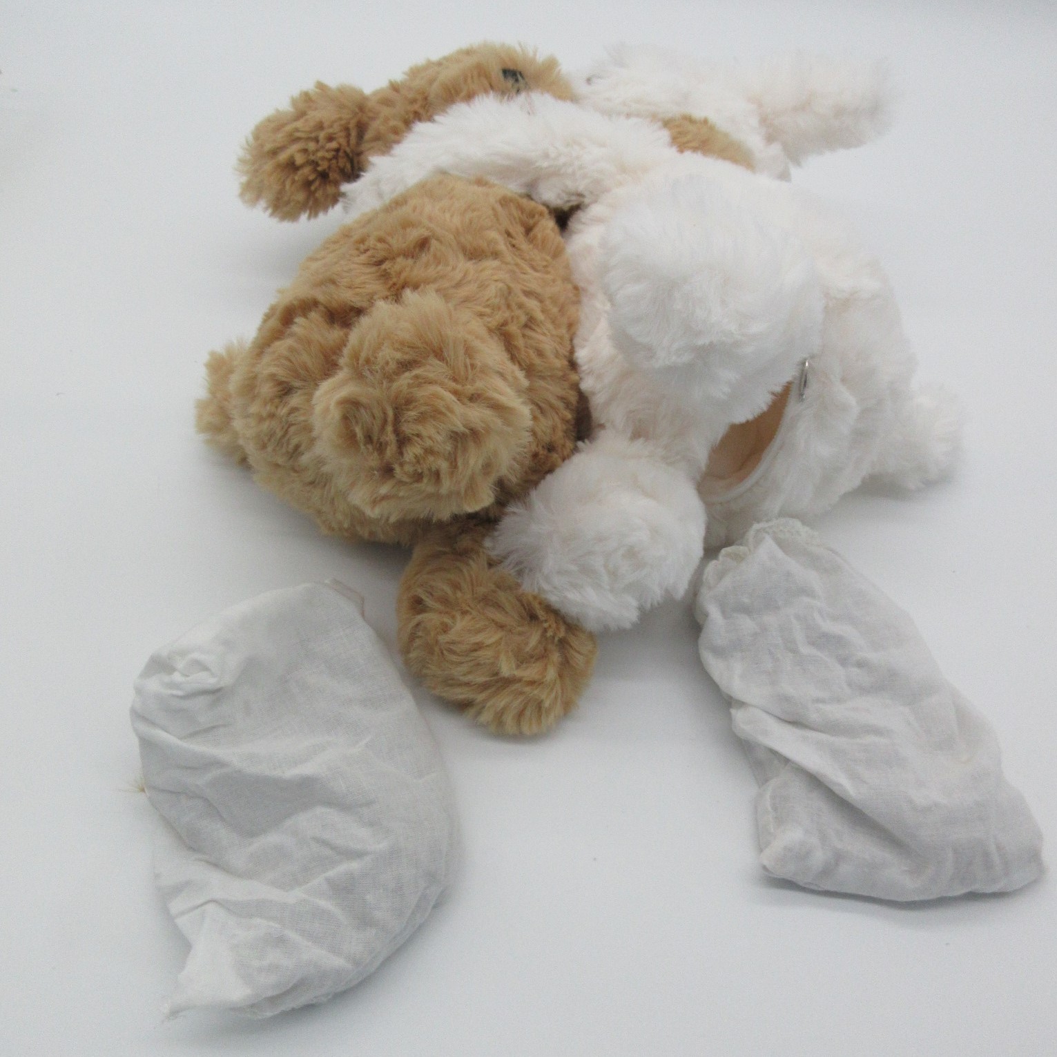 Hugging Plush Puppies with Bean Bag